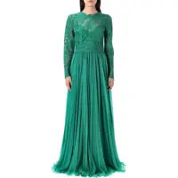 Rochii Dolce & Gabbana Long Chiffon And Lace Dress Femei
