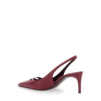 Pantofi cu toc Dolce & Gabbana Dama - Pantofi cu toc Dolce & Gabbana Bordeaux Slingback Pumps With Medium Stiletto Heel And Logo Plaque On The Front In Patent Leather Woman RED Femei (BM 18323352) - B-mall.ro