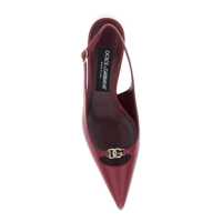 Pantofi cu toc Dolce & Gabbana Dama - Pantofi cu toc Dolce & Gabbana Bordeaux Slingback Pumps With Medium Stiletto Heel And Logo Plaque On The Front In Patent Leather Woman Red Femei (BM 18323361) - B-mall.ro