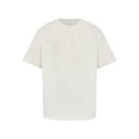 Tricouri White Crewneck T-Shirt With Logo Embroidery On The Front In Cotton Man Barbati