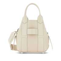 Genti de mana Hogan Hogan Script Small Leather Tote Bag Femei