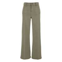 Blugi FRAME 'Le Slim Palazzo' Green Jeans With Belt Loops And Wide Leg In Denim Woman