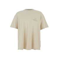 Tricouri White Crewneck T-Shirt With Logo Lettering On The Front And Maxi Logo Print On The Rear In Cotton Man Barbati