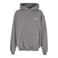 Bluze de trening Grey Hoodie With Logo Lettering On The Front And Maxi Logo Print On The Rear In Cotton Man Barbati