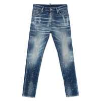 Blugi 'Cool Gut' Blue Jeans With Belt Loops And All-Over Painted Details In Denim Man Barbati