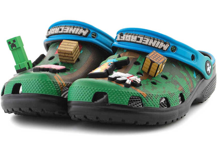 Sandale Crocs Classic Minecraft Clog Kids Multi Multi Black Baieti (BM 18325582) 8