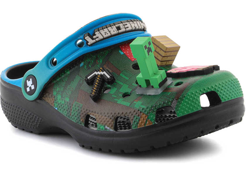 Sandale Crocs Classic Minecraft Clog Kids Multi Multi Black Baieti (BM 18325582) 1