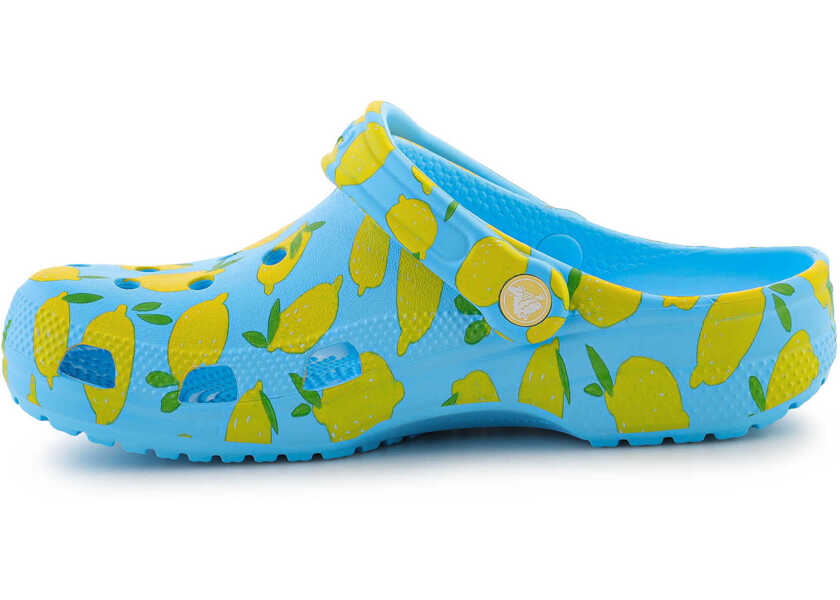 Slapi Crocs Classic Fresh Fruits Clog Tinted Glass Blue Femei (BM 18325585) 4