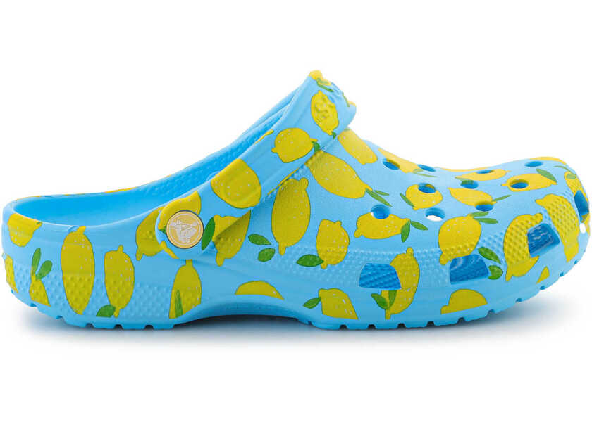 Slapi Crocs Classic Fresh Fruits Clog Tinted Glass Blue Femei (BM 18325585) 6