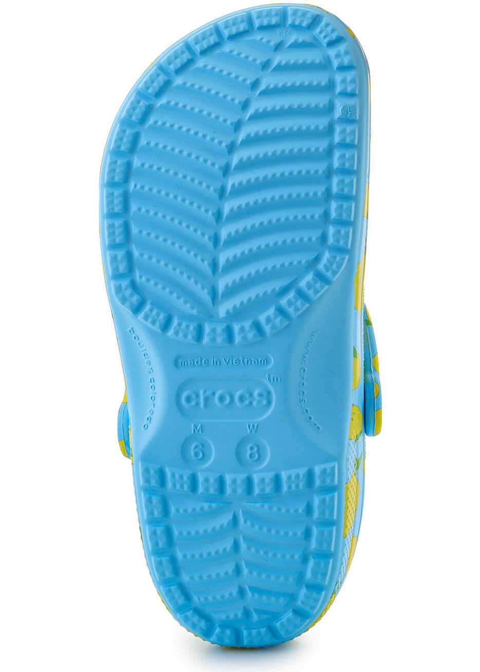 Slapi Crocs Classic Fresh Fruits Clog Tinted Glass Blue Femei (BM 18325585) 7