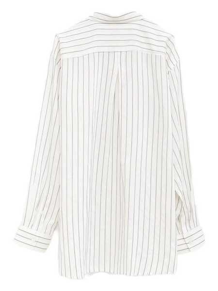 Camasi office TOTME Silk blend striped shirt White Femei (BM 18325680) 2