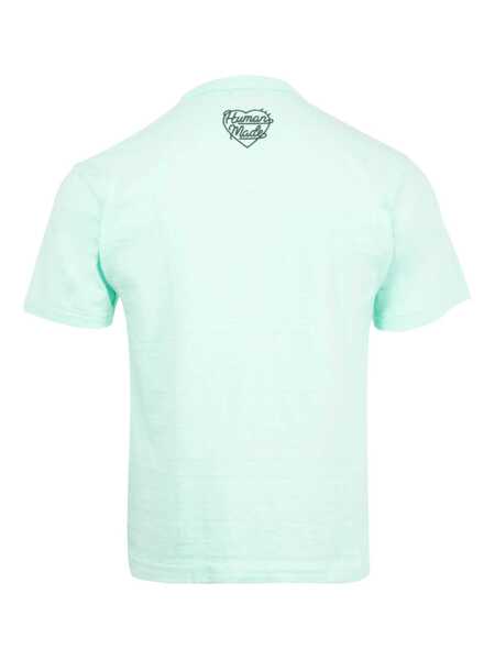 Tricouri HUMAN MADE Cotton T-shirt with logo Blue Barbati (BM 18325755) 2