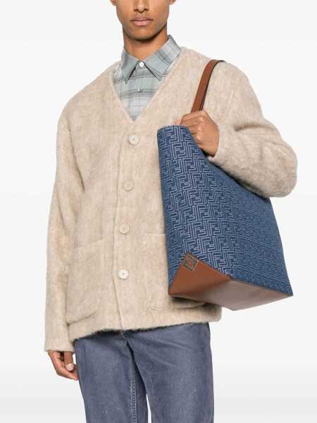 Genti de mana Fendi Embroderied denim Tote Bag STONEDARK NUTP Barbati (BM 18325861) 2