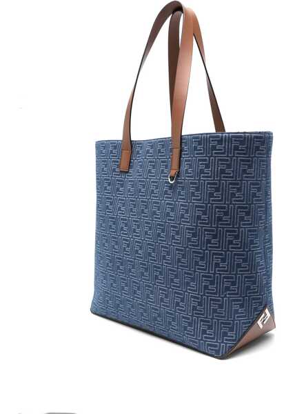Genti de mana Fendi Embroderied denim Tote Bag STONEDARK NUTP Barbati (BM 18325861) 3