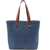 Fendi Embroderied denim Tote Bag STONE+DARK NUT+P