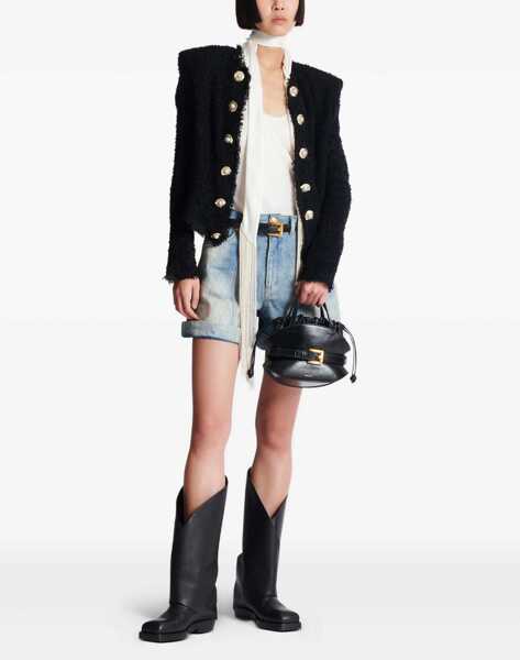 Jachete Balmain Tweed Spencer Jacket NOIR Femei (BM 18325864) 2