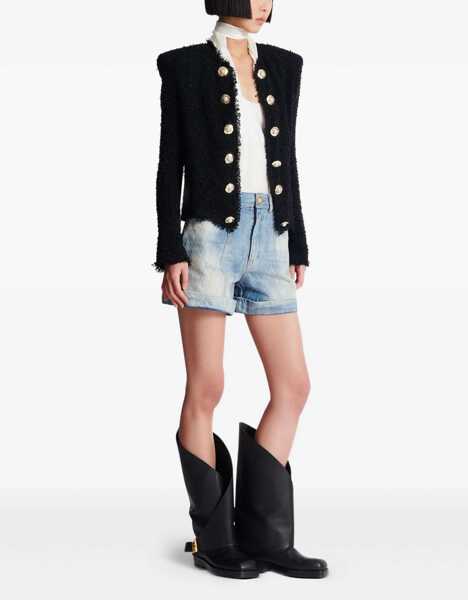 Jachete Balmain Tweed Spencer Jacket NOIR Femei (BM 18325864) 3