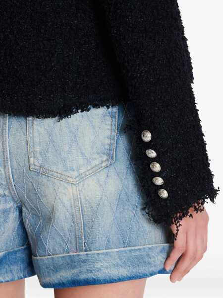 Jachete Balmain Tweed Spencer Jacket NOIR Femei (BM 18325864) 5