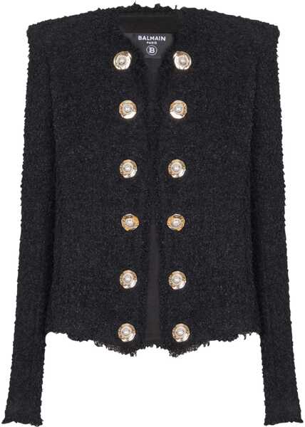 Jachete Balmain Tweed Spencer Jacket NOIR Femei (BM 18325864) 1