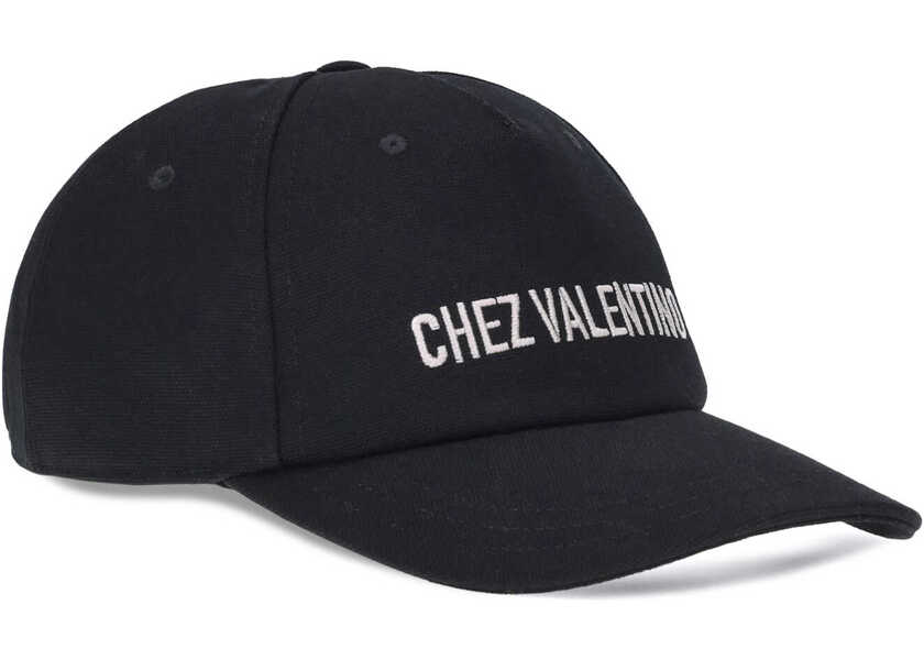 Sepci Valentino Garavani Chez Valentino Baseball Hat NERO/AVORIO Barbati (BM 18325882) 2