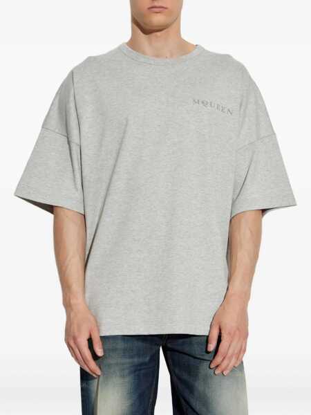 Tricouri Alexander McQueen Logo T-Shirt GREY/GREY Barbati (BM 18325885) 3