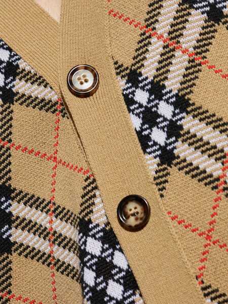 Cardigane Burberry Archive Check wool Cardigan SAND IP CHECK Barbati (BM 18325927) 5