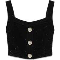 Topuri Balmain Tweed crop Top