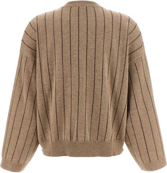Pulovere Brunello Cucinelli Sweater with sequins BROWN Femei (BM 18325981) 2