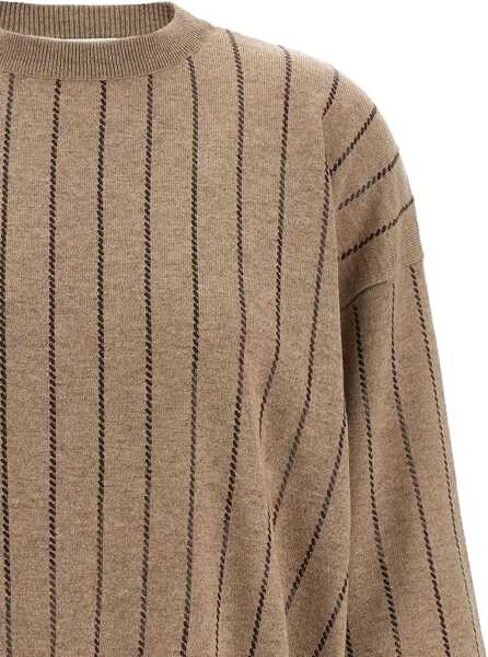 Pulovere Brunello Cucinelli Sweater with sequins BROWN Femei (BM 18325981) 3