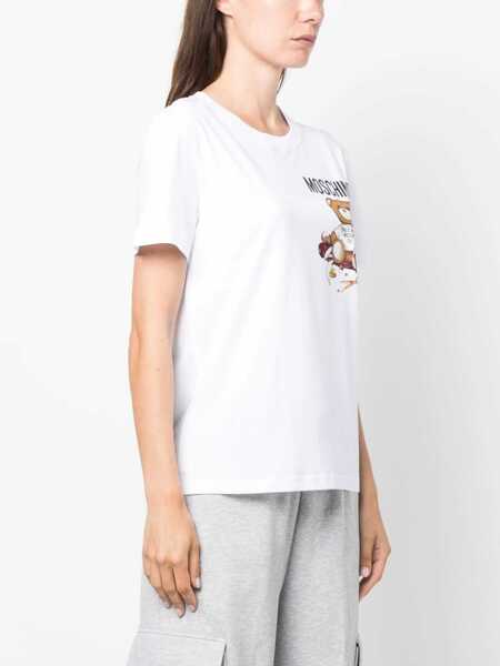 Tricouri Moschino T-Shirt Too Much Irony WHITE Femei (BM 18326080) 3