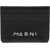 Marni Portacarte Con Rammendo Logo BLACK