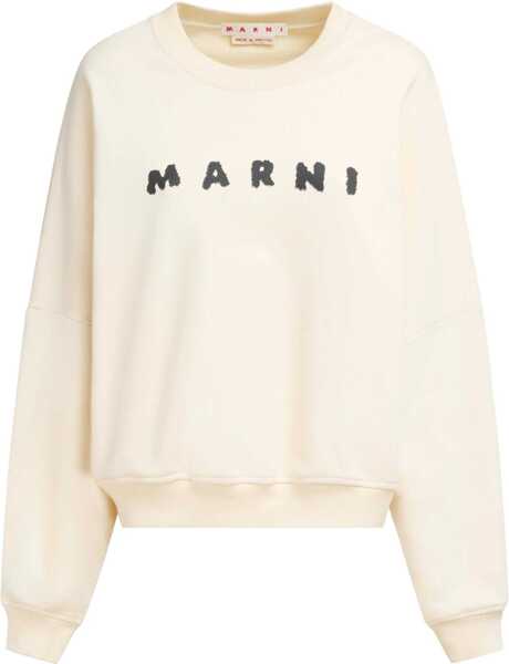Bluze de trening Marni Cotton Sweatshirt With Print IVORY Femei (BM 18326266) 1