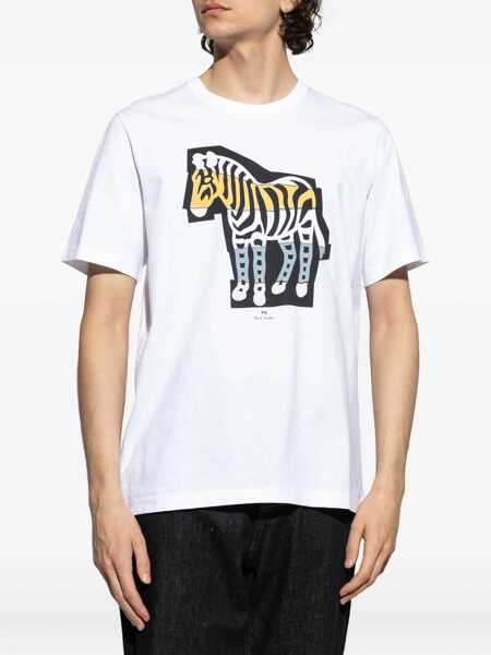 Tricouri Paul Smith Regular Fit T-Shirt WHITE Barbati (BM 18326269) 3