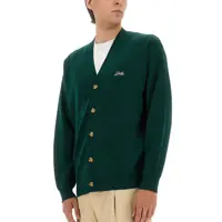 Pulovere pentru Barbati - Cardigane DRLE DE MONSIEUR Cardigan With Logo Embroidery GREEN Barbati (BM 18326287) - B-mall.ro