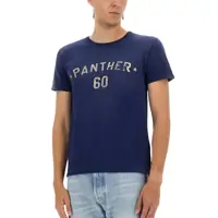 Tricouri Valentino Garavani pentru Barbati - Tricouri Valentino Garavani Chez Valentino Print And Patch T-Shirt BLUE Barbati (BM 18326293) - B-mall.ro