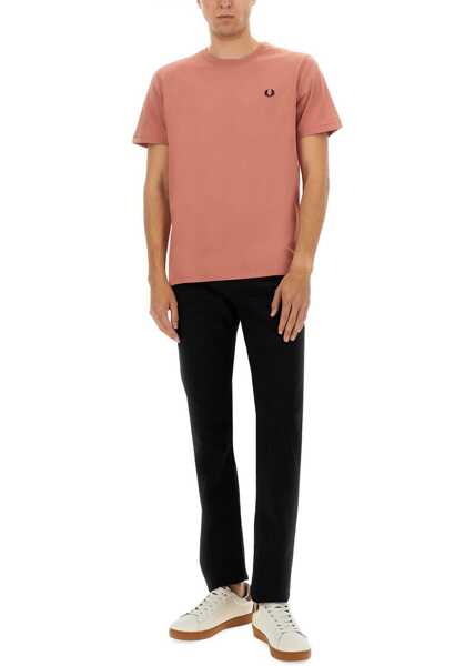 Tricouri Fred Perry Cotton T-Shirt PINK Barbati (BM 18326314) 2