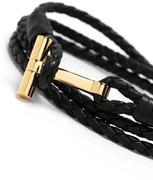 Bratari Tom Ford Leather Bracelet BLACK Barbati (BM 18326341) 3