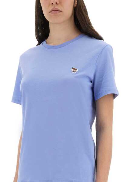 Tricouri Paul Smith T-Shirt With Logo Patch BABY BLUE Femei (BM 18326389) 4