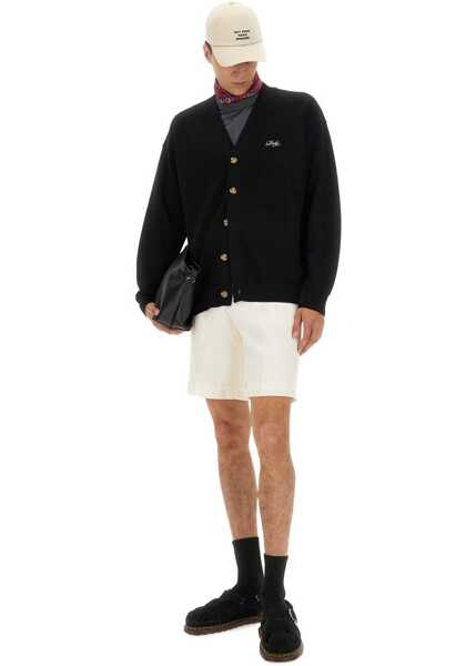 Cardigane DRLE DE MONSIEUR Cardigan With Logo Embroidery BLACK Barbati (BM 18326395) 2