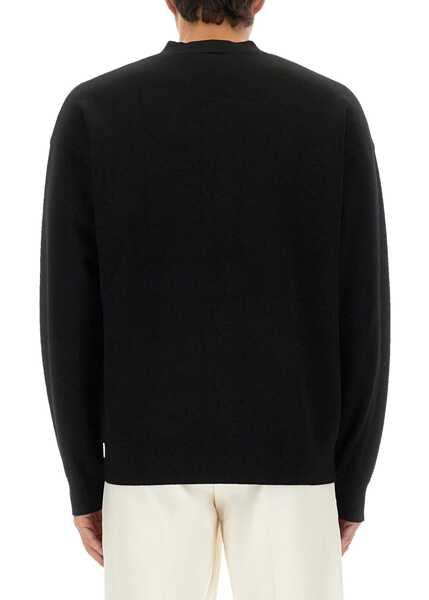 Cardigane DRLE DE MONSIEUR Cardigan With Logo Embroidery BLACK Barbati (BM 18326395) 3