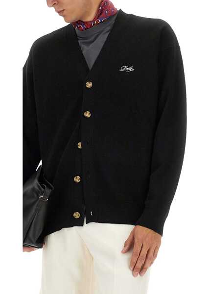 Cardigane DRLE DE MONSIEUR Cardigan With Logo Embroidery BLACK Barbati (BM 18326395) 4