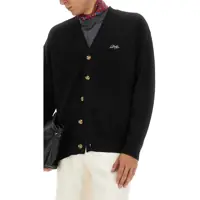 Pulovere pentru Barbati - Cardigane DRLE DE MONSIEUR Cardigan With Logo Embroidery BLACK Barbati (BM 18326395) - B-mall.ro