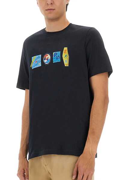Tricouri Paul Smith Regular Fit T-Shirt BLUE Barbati (BM 18326458) 4