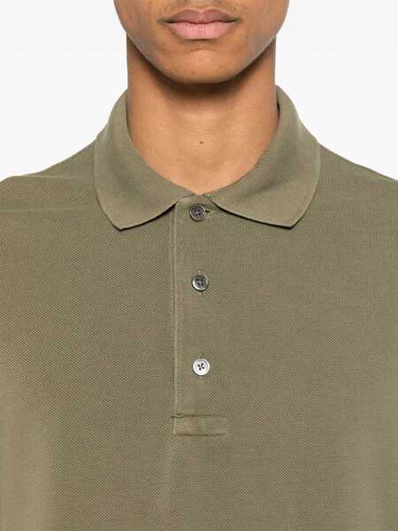 Tricouri Polo Tom Ford Pique Polo. GREEN Barbati (BM 18326491) 4
