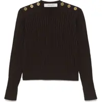 Pulovere Wool Sweater With Button Detail Femei