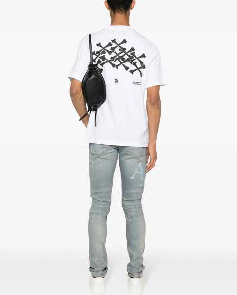 Tricouri AMIRI Bones Stacked Print T-Shirt WHITE Barbati (BM 18326512) 2