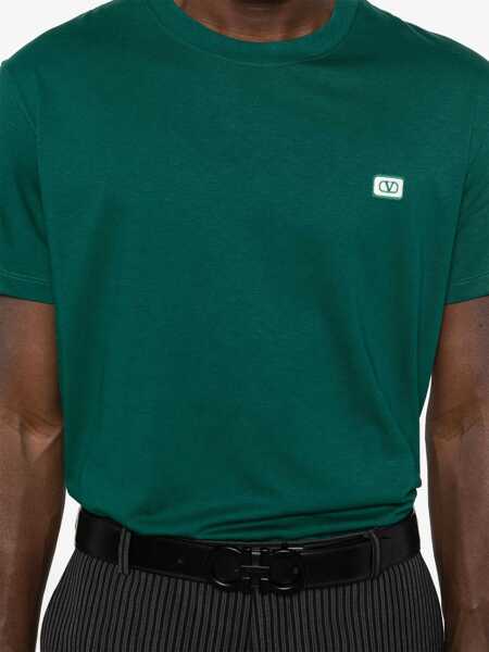 Tricouri Valentino Garavani T-Shirt With Signature Vlogo GREEN Barbati (BM 18326515) 4