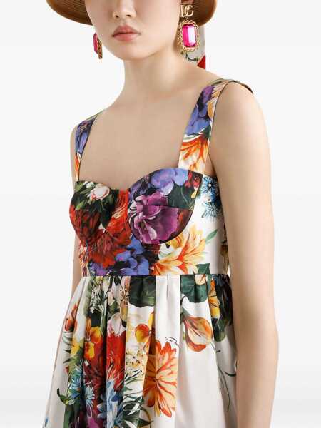 Rochii casual Dolce & Gabbana Bouquet Print Poplin Dress MULTICOLOUR Femei (BM 18326536) 4