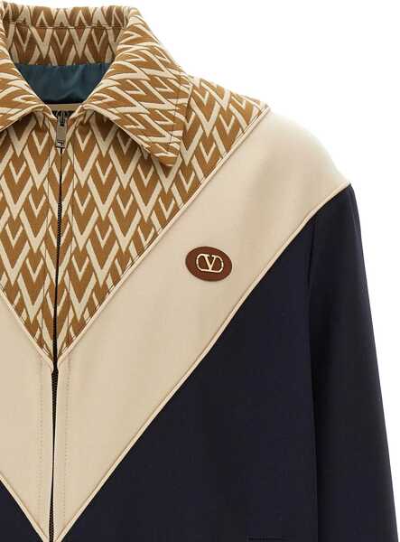 Bomber jacket Valentino Garavani Wool Bomber Jacket With Print Toute La V MULTICOLOUR Barbati (BM 18326554) 4