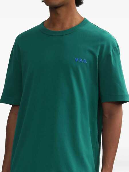 Tricouri A.P.C. Boxy T-Shirt GREEN Barbati (BM 18326560) 4